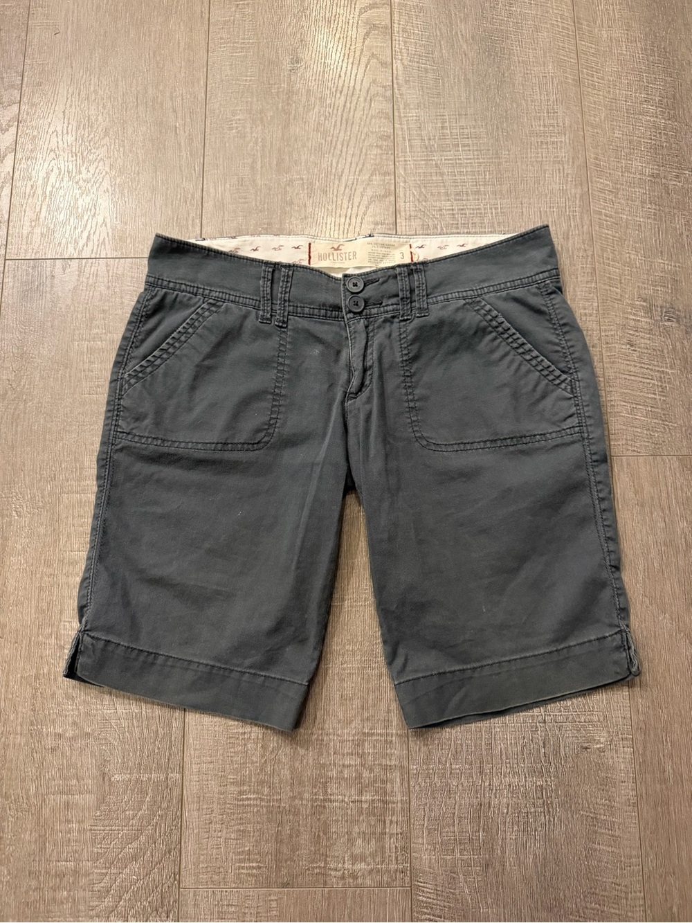 Hollister vintage y2k Women's Dark Gray Bermuda Shorts